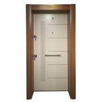 Tezwood 3651 Ahşap Kaplama Rustik Model Tırnaklı Çelik Daire Kapısı