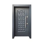 Tezwood Sac Daire Kapısı Sac Çelik Kapı Tırnaklı Sistem Çelik Kapı Sol Açılım Antrasit
