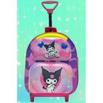 Tezzgelsin 2-6 Yaş Anaokulu Kreş Sanrio Kuromi Model Çekçekli Tekerli 3d Baskılı Sırt Çantası Ve Okul Çantası Çok Renkli