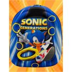 Tezzgelsin Anaokulu Çocuk Sırt Çantası Kirpi Sonic Karakter 3-6 Yaş Mavi 32x26x12 cm 5d Kabartmalı