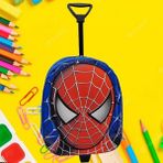Tezzgelsin Anaokulu Kreş Çekçekli Örümcek Adam Figürlü 5d Kabartmalı Spiderman Sırt Okul Çantası - Renkli