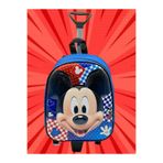 Tezzgelsin Anaokulu Kreş Çekçekli Tekerli Mavi Mickey Mouse Kabartmalı 2-6 Yaş Sırt Çantası ve Okul Çantası