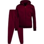Tezzgelsin Çocuk Unisex Kapüşonlu Fermuarlı Sweatshirt ve Jogger Eşofman Altı 2'li Takım - 10 Yaş - Bordo
