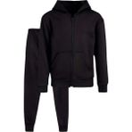 Tezzgelsin Çocuk Unisex Kapüşonlu Fermuarlı Sweatshirt ve Jogger Eşofman Altı 2'li Takım - 7 Yaş - Siyah