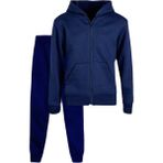 Tezzgelsin Çocuk Unisex Kapüşonlu Fermuarlı Sweatshirt ve Jogger Eşofman Altı 2'li Takım - 8 Yaş - Lacivert