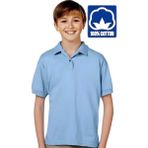 Tezzgelsin Erkek Çocuk %100 Pamuklu Polo Yaka T-Shirt Günlük ve Okul Uniforma Okul T-Shirt - Bebe Mavi - 14 - 15 Yaş