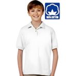 Tezzgelsin Erkek Çocuk %100 Pamuklu Polo Yaka T-Shirt Günlük ve Okul Uniforma Okul T-Shirt - Beyaz - 9 - 10 Yaş