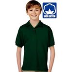 Tezzgelsin Erkek Çocuk %100 Pamuklu Polo Yaka T-Shirt Günlük ve Okul Uniforma Okul T-Shirt - Haki Yeşil - 11 - 12 Yaş