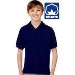 Tezzgelsin Erkek Çocuk %100 Pamuklu Polo Yaka T-Shirt Günlük ve Okul Uniforma Okul T-Shirt - Lacivert - 12 - 13 Yaş