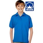 Tezzgelsin Erkek Çocuk %100 Pamuklu Polo Yaka T-Shirt Günlük ve Okul Uniforma Okul T-Shirt - Saks Mavi - 9 - 10 Yaş