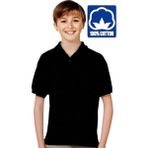 Tezzgelsin Erkek Çocuk %100 Pamuklu Polo Yaka T-Shirt Günlük ve Okul Uniforma Okul T-Shirt - Siyah - 14 - 15 Yaş