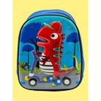 Tezzgelsin Erkek Çocuk Anaokulu Kreş 5d Kabartmalı Dino Dinazor Desenli 2-6 Yaş Okul Çantası - Kırmızı
