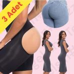 Tezzgelsin Kadın Beden Incelten Fit Gösteren Açık Popo Dikişsiz Yüksek Bel Korse 3 Adet