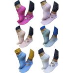 Tezzgelsin Kadın Pamuklu Kaydırmaz Taban Yoga Pilates Çorabı 6 Renk - Cok Renklı - 36 - 40