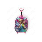 Tezzgelsin Kız Çocuk Kreş Anaokulu Frozen Elsa Kardeşler 5d Baskı Tekerli Çekçekli Okul Çantası Sırt Çantası 79828001