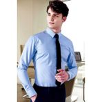 Tezzgelsin Slim Fit Uzun Kol Nefes Alan Kolay Ütülenen Kravatlık Dört Mevsim Erkek Gömlek - Mavi