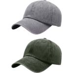 Tezzgelsin Unisex %100 Pamuklu Eskitme 2'li Kep Şapka - Standart - Gri