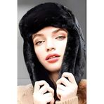 Tezzgelsin Unisex Peluş Kalpak Pilot Şapka Siyah