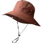 Tezzgelsin Unisex Uv Korumalı Geniş Kenarlı Katlanabilir Safari Outdoor Boonie Yürüyüş ve Plaj Şapkası - Standart - Kahverengi