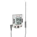 TFA Dostmann Mutfak Şef Duo-Therm Dijital Izgara Kızartma / Fırın Termometresi, Çekirdek Sıcaklık Kontrolü, Et Termometresi, Sıcaklık Sensörü, Zamanlayıcı, Sıcaklık Ayarı, U 72 x G 24 x Y 87 mm