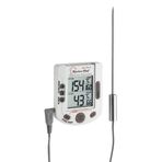 TFA Dostmann Mutfak Şef Duo-Therm Dijital Izgara Kızartma / Fırın Termometresi, Çekirdek Sıcaklık Kontrolü, Et Termometresi, Sıcaklık Sensörü, Zamanlayıcı, Sıcaklık Ayarı, U 72 x G 24 x Y 87 mm