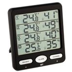 TFA Dostmann TFA 30.3054 telsiz termo-higrometre klima monitörü (pillerle birlikte siyah)