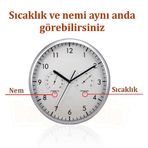 TFA Termometre Nem Ölçer Duvar Saati