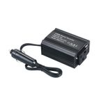 TFixol 150W Taşınabil Güç İnvertörü AC 220V Araba İnvertörü Dönüştürücü Transformatör 1 AC Çıkışı Çift USB Bağlantı Noktası Siyah