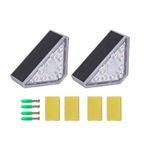 TFixol 2 Paket Güneş Enerjili Basamak Işıkları, 2000mAh İndüksiyon Merdiven Işıkları Merdivenler, Yol, Yürüyüş Gri Güneş enerjili ayak lambası - sensörlü aydınlatma mo (yüksek parlaklık) (iki paket)