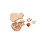 TFixol 3 Adet Ahşap Gitar Seçtikleri ile Gitar Seçim Kutusu Tutucu, Ahşap Toplayıcı Kazınmış Gitar Seçim Kutusu Mevcut Müzik Enstrümanı Gitar Bas için Klasik Üçgen Gitar Seçtikleri doğa