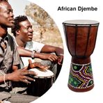 TFixol 6 inç Afrika Djembe Davulu El Oyması Masif Ahşap - eneksel Afrika Müzik Aleti Çok renkli