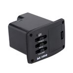 TFixol Akustik Gitar Bas Tiz Ton ve Kontrol EQ Ekolayzer Preamp Piezo Tuner Amplifikatör Aktif 6.35MM Fiş siyah