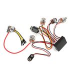 TFixol EQ 3 Bant Bas Gitar Aktif Ekolayzer Preamp Devresi Pickup 1 Volume 3 Ton Pot Gümüş