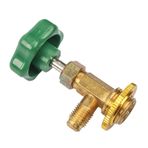 TFixol Gaz için ci Vana Araba Klima Şarj Vanası Ev Klima Buzdolabı R12/ R22/ R410/ R600a için Açık Vana (11mm İngiltere Hava Çıkış Arayüzü) Yeşil R12 R22 R410 R600a için