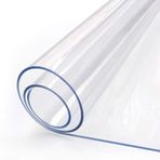 TFixol Yumuşak Cam Masa Örtüsü 1mm PVC Şeffaf Masa Örtüsü Dikdörtgen Masa Örtüsü Pedi Mutfak Yağ Geçirmez Masa Matı Şeffaf 60X120 cm