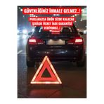 TG STEEL DESİNG Üçgen Reflektör - E Belgeli (Pratik Kullanım, Gece parlayan)