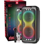 Tg Taşınabilir Bluetooth Hoparlör LED Işıklı Karaoke Ses Sistemi, Mikrofon Parti Veya Toplanti Anfisi - 01-Siyah