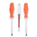 TG Tek-İş Global Tornavida Seti 1004 – 3 Parça | Yıldız Tornavida, Düz Tornavida ve Kontrol Kalemi