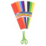 TGB Krapon Kağıdı 10lu Karışık Renk 50 x 150 cm Korumalı Yaylı Okul Makası Okul Kırtasiye Seti
