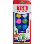 Tgb Sulu Boya 12 Renk Çocuklar İçin Güvenli Boyalar 3-6 Yaş Aralığına Uygun