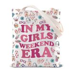 TGBJE In My Girls Weekend Era Tote Çanta Hafta Sonu Gezisi Hediye Kızlar Seyahat Hediye Plaj Tatil Kolu Çanta Bestie Grup Gezgin Hediye, Hafta Sonu Dönemi Tote