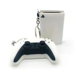TGDPLUE PS5 Console and PS5 Controller Keychain Kits for Video Game Party Favors Pendant,Gamer Party Bags for Game Birthday Party Supplies,PVC Material-White(1.97in)