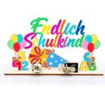 TGFIX Nihayet okul çocuğu para hediyesi, ahşap, okula başlama, para hediyesi, yaratıcı okul başlangıcı hediyeleri, 123 ABC şeker külahı, okul külahı, dolgu, erkek ve kız çocukları için okula başlama