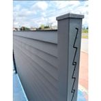 Tgo Çit Panjur Çit ( Menfez Çit ) Modern Bahçe Çiti - 95X1500 - Antrasit - Gri