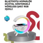 Tgzm 2025 Model 15W Kablosuz Şarjlı Renkli Atmosfer Lambası - TG0012-2RF9J0 - Çok Renkli