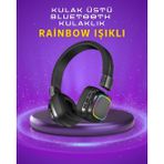 Tgzm Renkli Işık Efektli Bluetooth 5.3 Müzik Kulaklığı - TG0012-2REUM3 - Çok Renkli