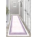 Thalia Home Ince Çerçeveli Kaymaz Tabanlı Yıkanabilir Baskılı Halı Yolluk - 60 x 100 cm - Pembe