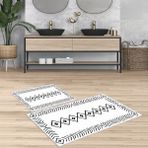 Thalia Home Talia Home Kaymaz Taban Yıkanabilir 2 Li 60X100 - 50X60 Klozet Takımı - Beyaz - 60 x 100 cm