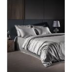 Thalie King Size %100 Pamuk Çizgili - 300TC Saten Nevresim Takımı - Gri