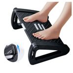 ThatPure Masa altı ayak dayanağı, ergonomik ayak desteği, çalışma masası altı için, 6 ayarlanabilir yüksekliğe sahip oyun ayak taburesi, manuel ayak masajı silindirleri, ev ve ofis kullanımı, hediye